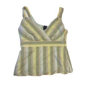 Green Striped GAP wrap tank top